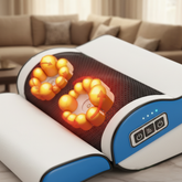 جهاز مسّاج الرقبة والكتف متعدد الوظائف – وسادة تدليك منزلية مع تدفئة قابلة للتعديل