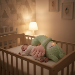 لعبة مهدّئ نوم للأطفال – دمية كهربائية بوسادة تربيت، سرعة قابلة للتعديل وتحكم عن بُعد