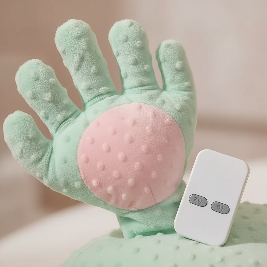 لعبة مهدّئ نوم للأطفال – دمية كهربائية بوسادة تربيت، سرعة قابلة للتعديل وتحكم عن بُعد