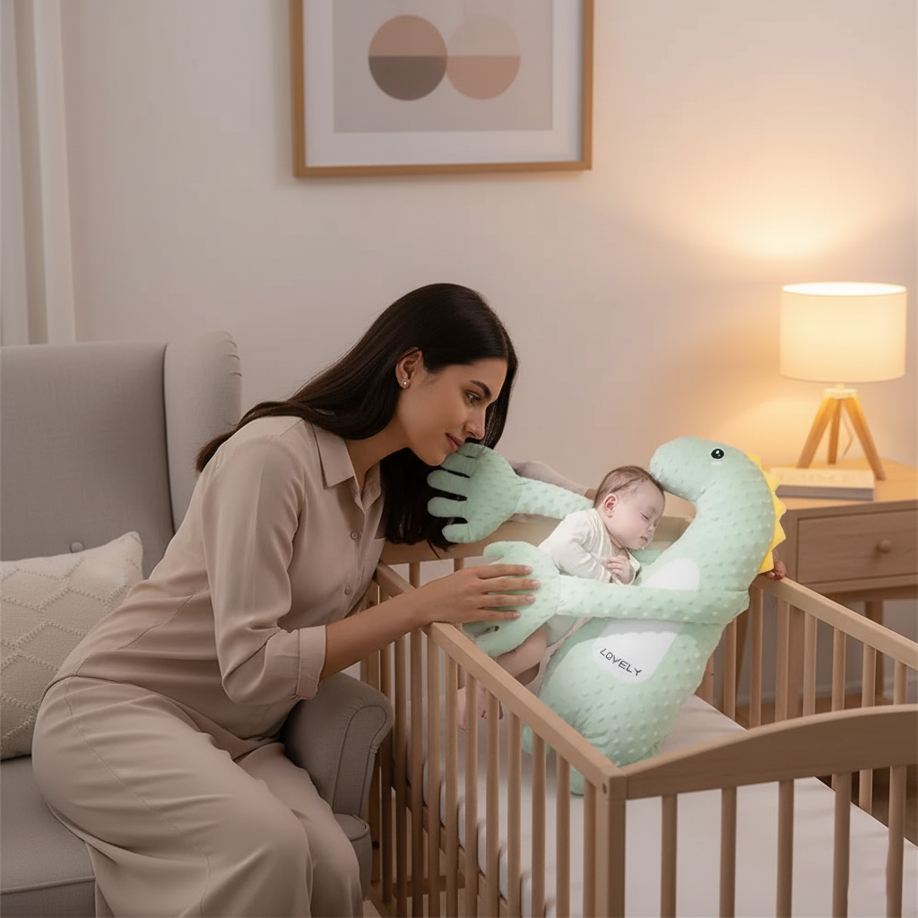 لعبة مهدّئ نوم للأطفال – دمية كهربائية بوسادة تربيت، سرعة قابلة للتعديل وتحكم عن بُعد