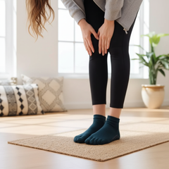 جوارب خمس أصابع رياضية غير قابلة للانزلاق – جوارب ليوغا وبيلاتس، مقاومة للانزلاق للمرأة