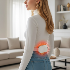 حزام تدفئة للاستخدام أثناء الدورة – اهتزاز، تدفئة، 4 أوضاع لتخفيف ألم البطن