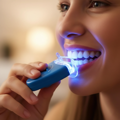 جهاز تبييض الأسنان بضوء LED – مصباح أزرق/UV لتفتيح الابتسامة