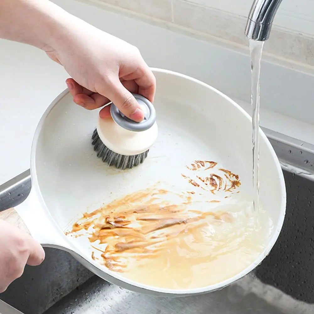 فرشاة أطباق متعددة الاستخدام بمقبض – تنظيف عميق ومريح