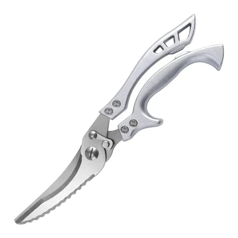 مقصات مطبخ متعددة الاستخدام عالية الجودة من ستانلس ستيل – مقصات قوية لتقطيع السمك والدجاج والعظام