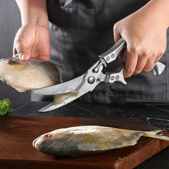 مقصات مطبخ متعددة الاستخدام عالية الجودة من ستانلس ستيل – مقصات قوية لتقطيع السمك والدجاج والعظام