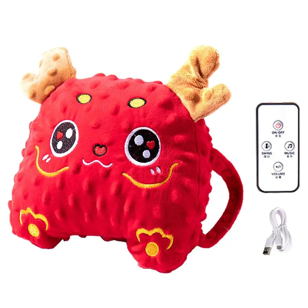 لعبة مهدّئ نوم للأطفال – دمية كهربائية بوسادة تربيت، سرعة قابلة للتعديل وتحكم عن بُعد