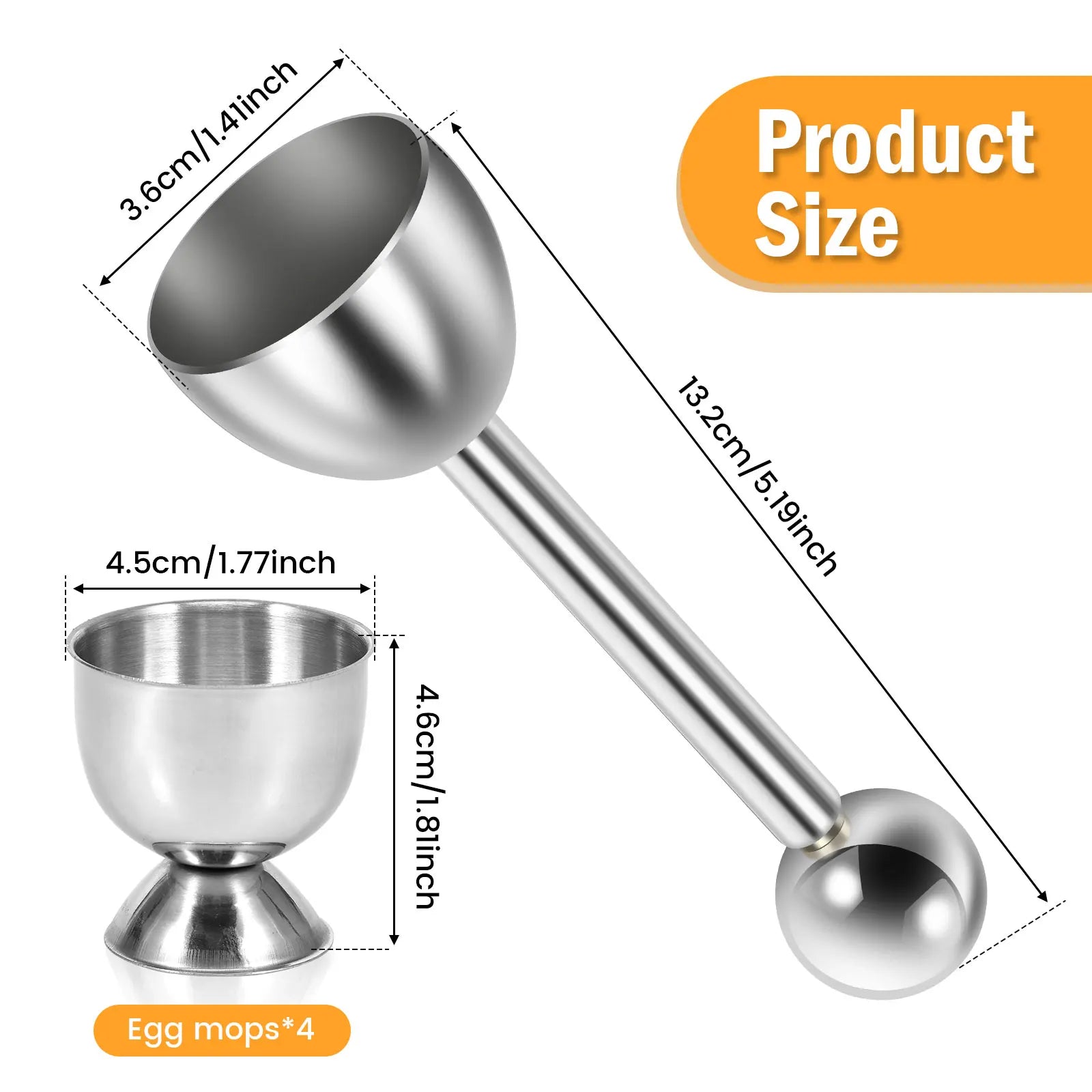 طقم مقصّ بورقة قِشر البيض 5 قطعة – أداة قص وغلق + أكواب للبيض للترتيب السريع في المطبخ